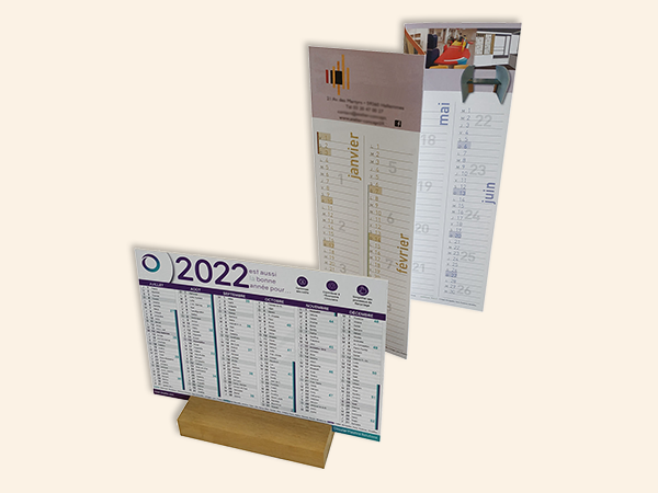 Impression de calendrier personnalisé sur carton 350g